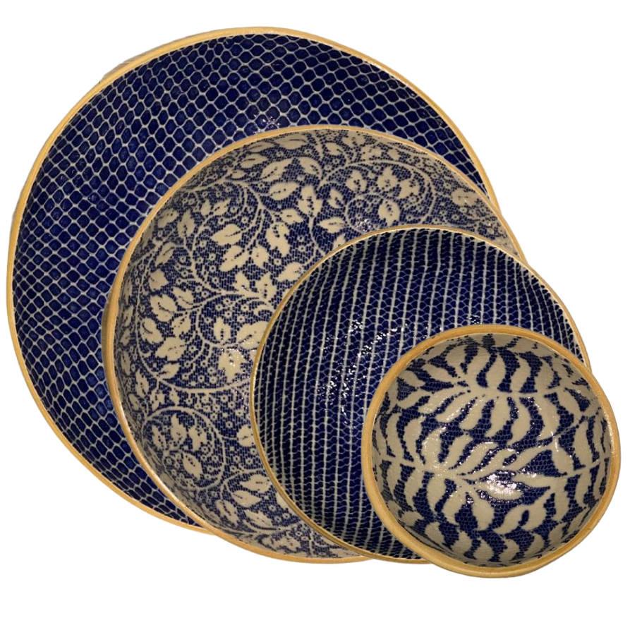 Assorted Blue Bowls