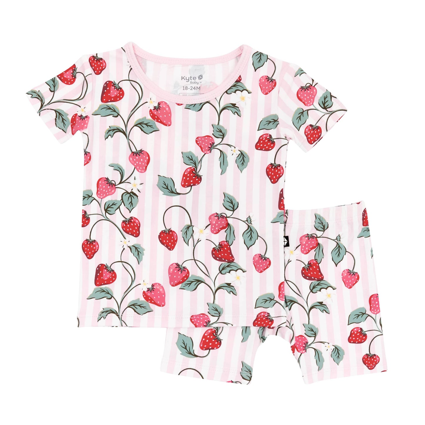 Short Sleeve Pajamas in Strawberry Fields