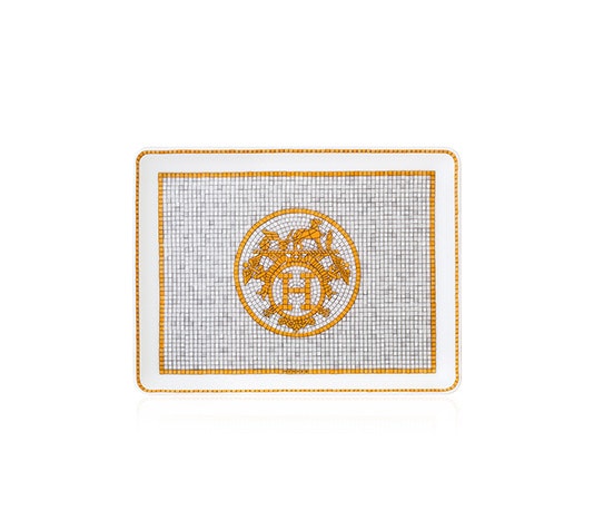 Mosaique au 24 Gold Rectangular Tray / Sushi Plate