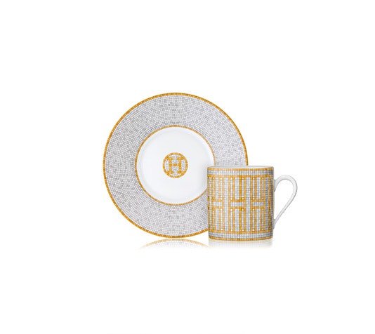 Mosaique au 24 Gold Coffee Cup and Saucer