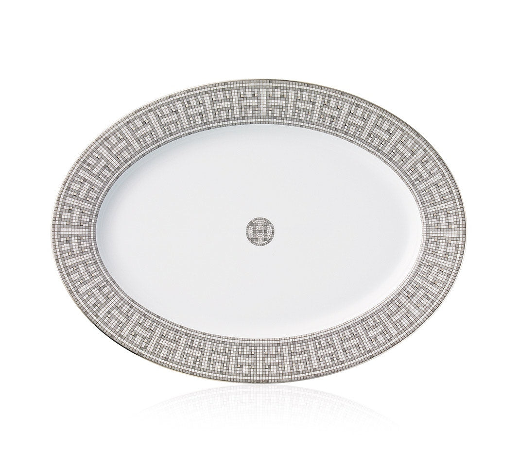 Mosaique au 24 Platinum Small Oval Platter