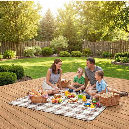 Modular Elevated Deck Tiles with Adjustable Pedestal Base, Snap-On No-Tool Installation, Weatherproof Wear-Resistant Wood-Plastic Composite, 3-Step Easy Install for Patio, Yard & Garden