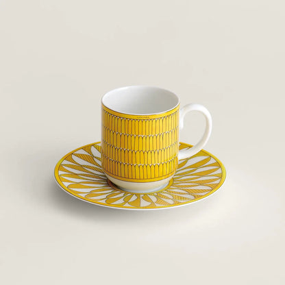 Soleil d'Hermès - Coffee cup and saucer - Set of 2 cups and saucers