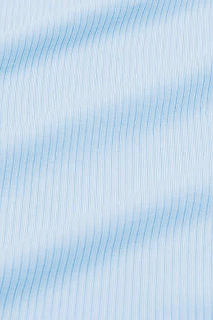 Ribbed Henley Set in Breeze