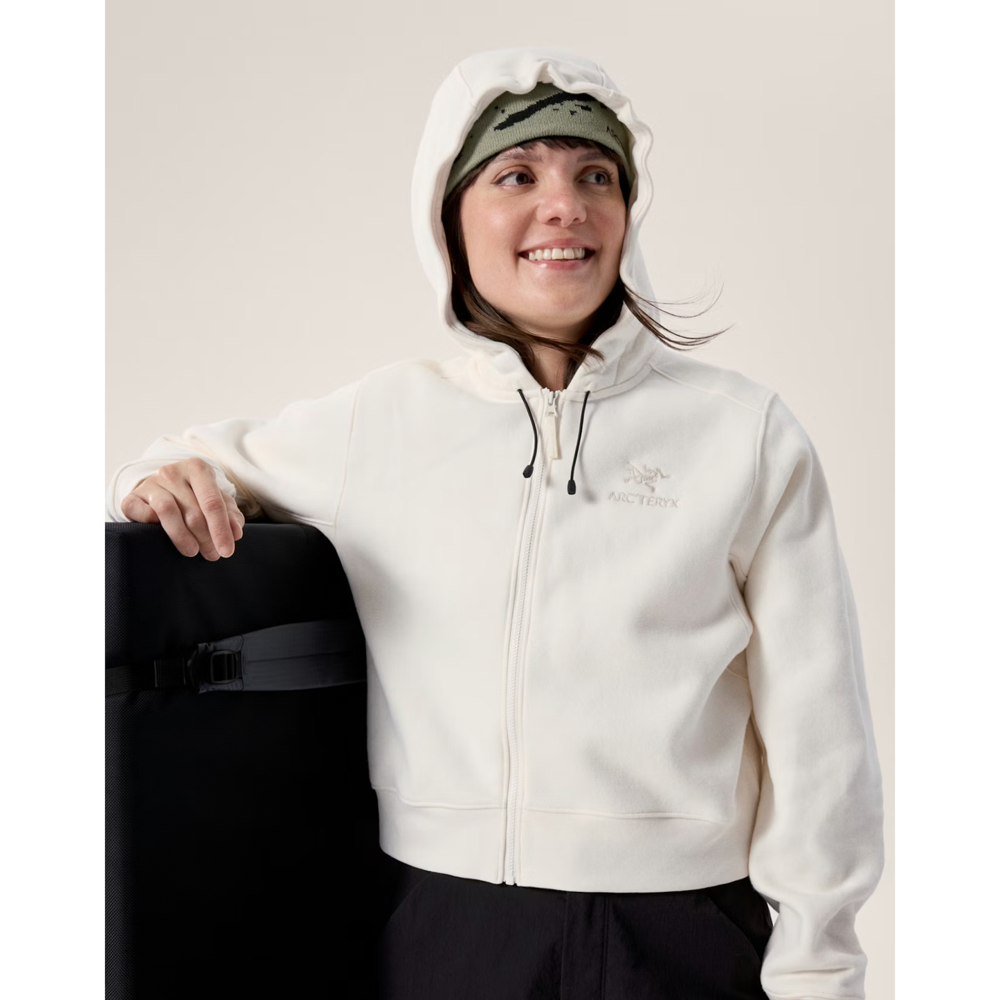 Women's Emblem Fleece Full Zip Crop Hoody