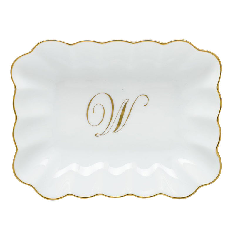 Oblong Dish with Monogram