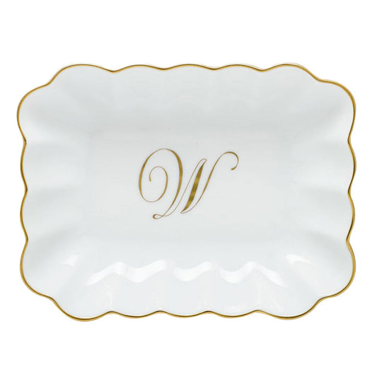 Oblong Dish with Monogram